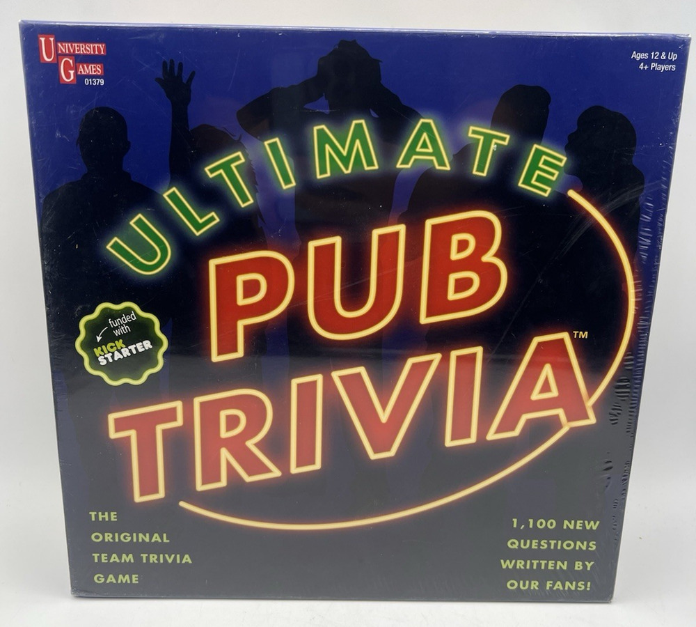 Ultimate Pub Trivia Board Game 1100 Questions Team Party Game 4+ Players